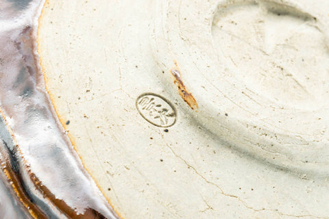 Japanese Matcha Bowl - 加藤景次 Keiji Kato - Drip-Glazed Seto-yaki Chawan in Wooden Box - 350ml