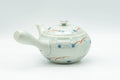 Tezumi — Japanese Kyusu - Geometric Polka-Dotted Arita-yaki Debeso Teapot - 130ml — side view showing the spout