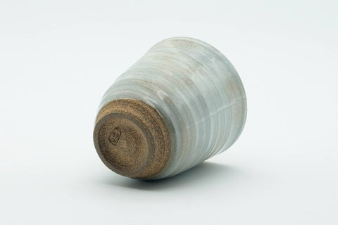 Tezumi — Japanese Teacup - Grey Glazed Spiraling Yunomi - 120ml — top-down view of the interior