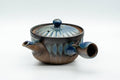 Japanese Kyusu - Blue Brown Wavy Body Nozomi Teapot - 225ml - Tezumi