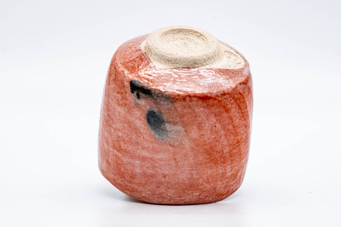 Japanese Matcha Bowl - 平安清楽窯 Heian Seiraku Kiln - Red Yamamichi Aka-raku Winter Chawan - 425ml