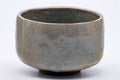 Tezumi — Japanese Matcha Bowl - Grey Glazed Wabi-Sabi Hantsutsu-gata Chawan - 300ml — tipped to show the interior