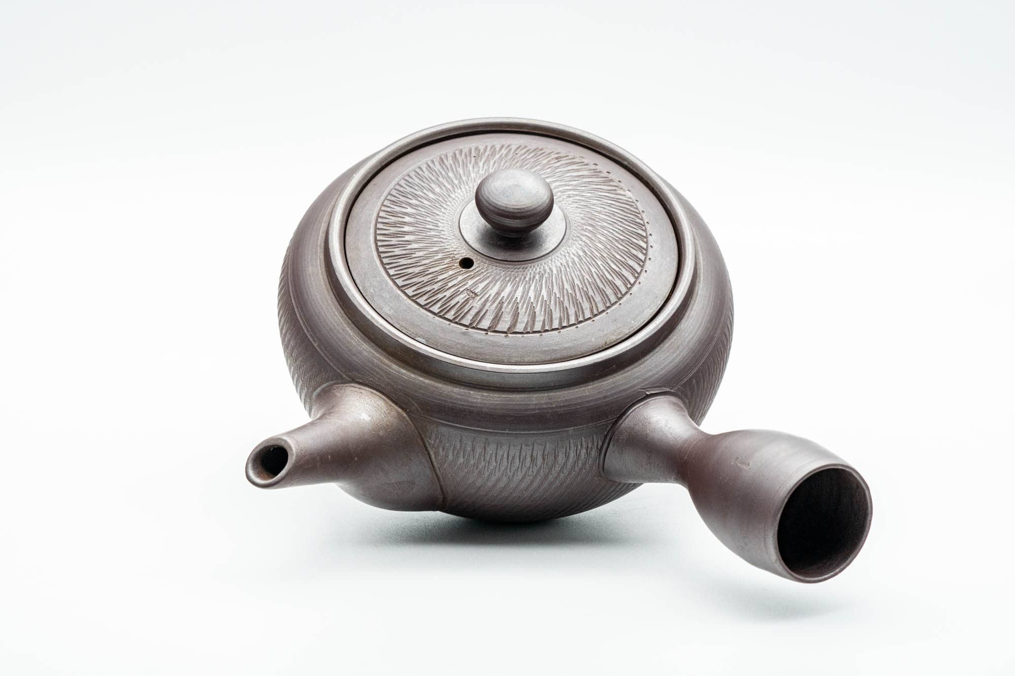 Japanese Kyusu - Engraved Banko-yaki Obi-ami 360 Strainer Teapot - 325ml - Tezumi