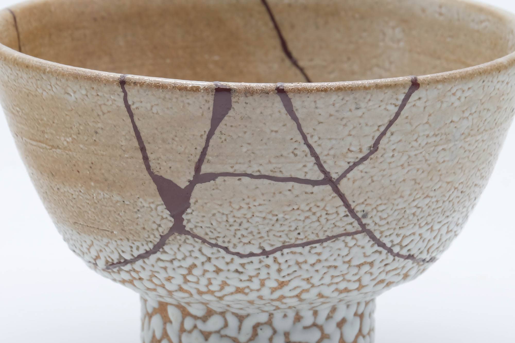 Japanese Matcha Bowl - Kintsugi Kairagi Glazed O-ido Chawan