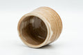Tezumi — Japanese Teacup - Beige Drip-Glazed Hagi-yaki Yunomi - 70ml — three-quarter view