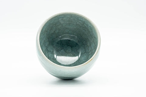 Japanese Teacup - Emerald Green Celadon Snowflake Glazed Yunomi - 220ml