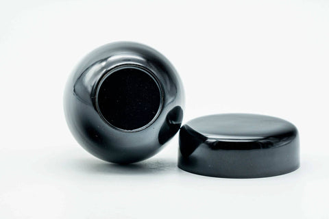 Japanese Natsume - Small Black Urushi Lacquer Tea Caddy with Shifuku Silk Pouch - 40ml