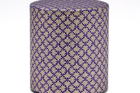 Blue Gold Tessellation Washi Tea Canister - 150g