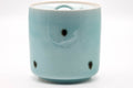 Tezumi — Japanese Mizusashi - Spotted Teal Porcelain Fresh Water Container - 1200ml — inverted showing the foot ring