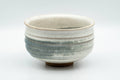 Tezumi — Japanese Matcha Bowl - Crazed Teal Hakeme Glazed Chawan - 400ml — front view from another angle
