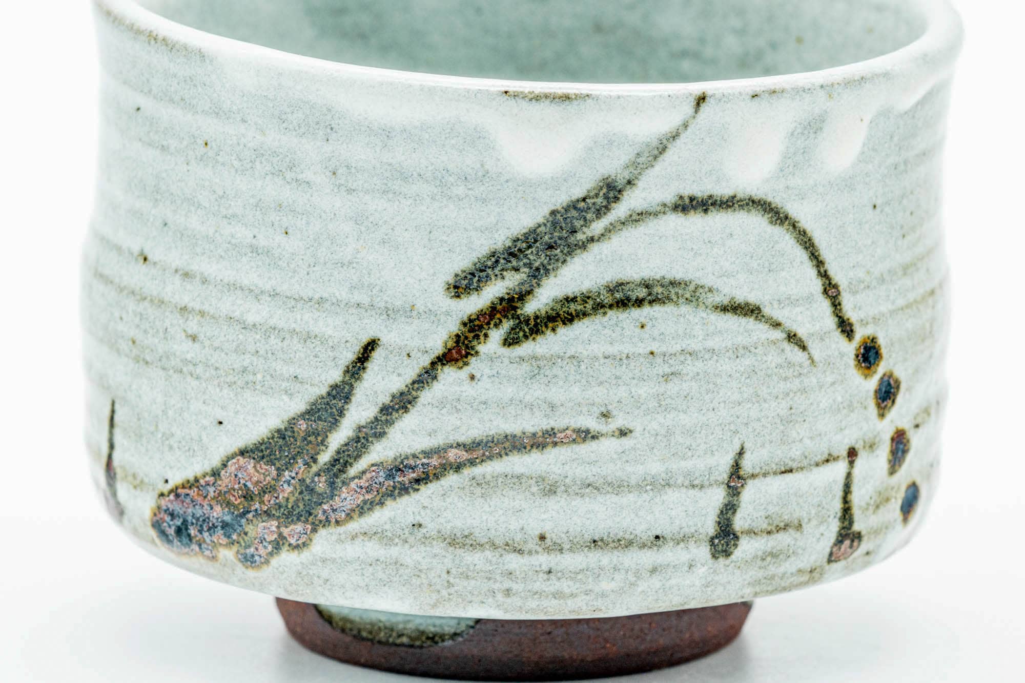 Japanese Matcha Bowl - Long Grass Spiraling Drip-Glazed Chawan - 300ml