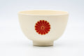 Tezumi — Japanese Matcha Bowl - Floral Paulownia Kyo-yaki Chawan - 250ml — front view from another angle