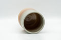 Tezumi — Japanese Teacup - Beige Pink Spiraling Hagi-yaki Yunomi - 160ml — three-quarter view