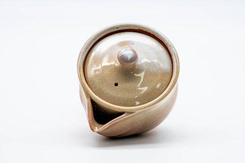 Japanese Houhin - 天鵬山 Tsubaki Kiln - Beige White Glazed Hagi-yaki Ceramic Teapot - 130ml