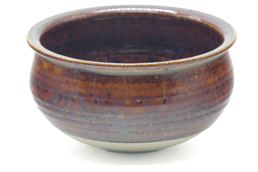 Japanese Kensui - Brown Drip-Glazed Water Bowl - 520ml