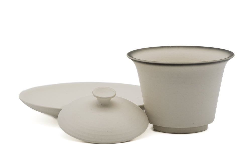 Japanese Gaiwan - 前川淳蔵 Junzō Maekawa - White Tokoname-yaki Teapot - 150ml