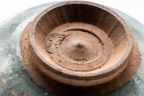 Japanese Matcha Bowl - Grey White Drip-Glazed Kinkaku-ji Golden Temple Chawan - 350ml