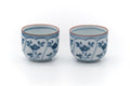 Tezumi — Japanese Teacups - Pair of Floral Arita-yaki Guinomi - 40ml — front view