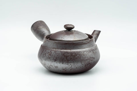Japanese Kyusu - Collared Purple Banko-yaki Mesh Teapot - 240ml - Tezumi