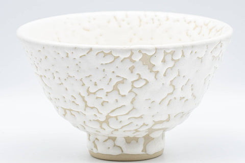 Japanese Matcha Bowl - White Shiro Glazed Kutani-yaki Chawan - 400ml