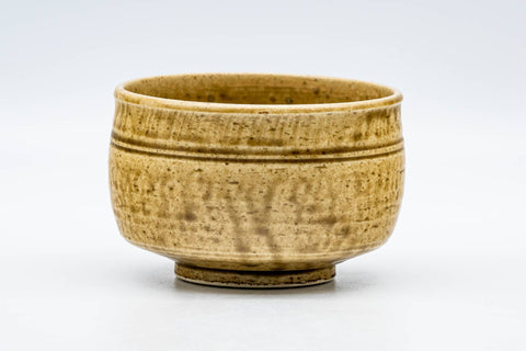 Japanese Matcha Bowl - 河村碩山 Sekizan Kawamura - Mottled Ki-seto Glazed Seto-yaki Chawan - 250ml