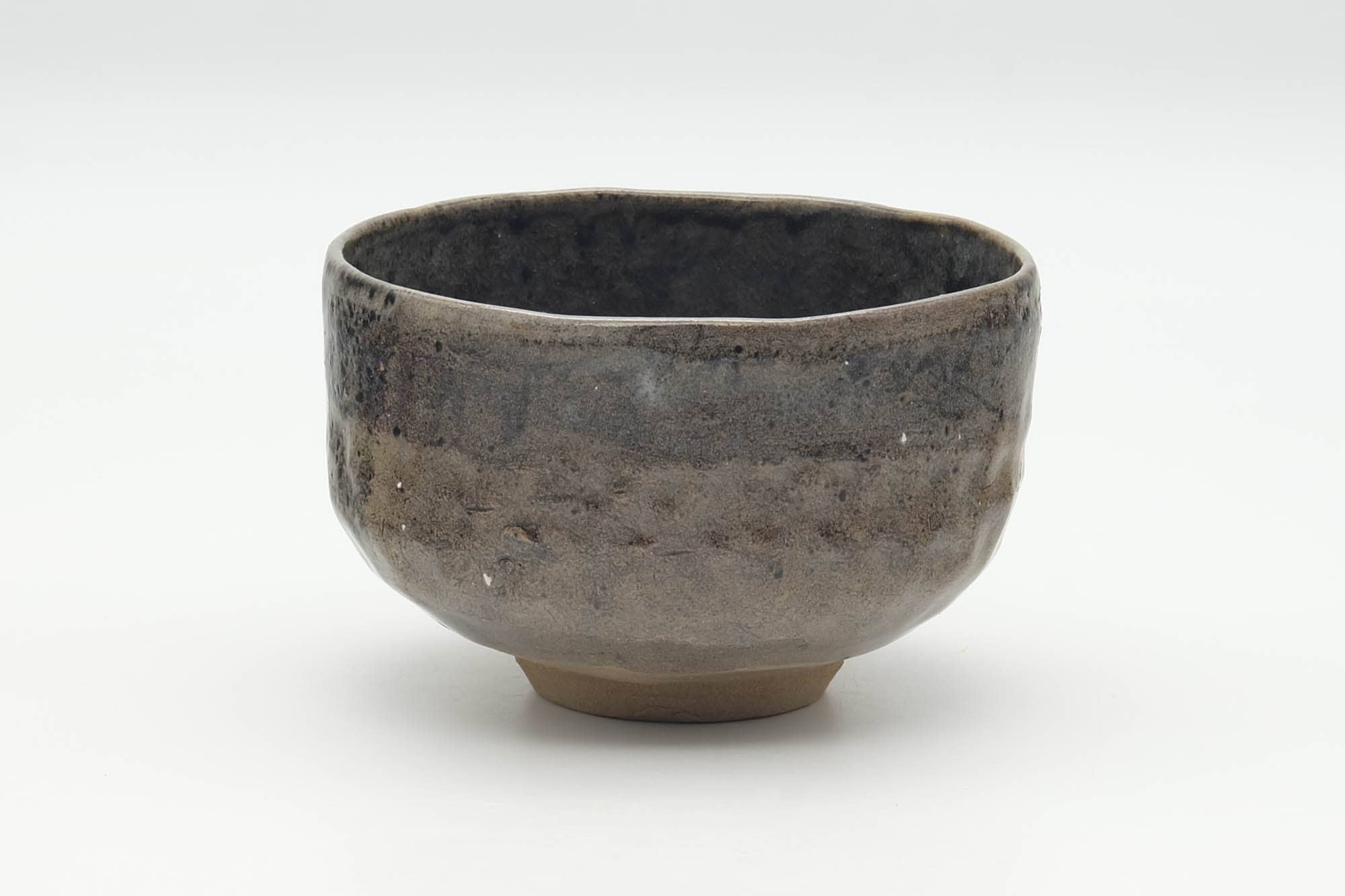 Japanese Matcha Bowl - 火山 - Kintsugi Abstract Grey-Brown Glazed Hand-built Chawan - 300ml