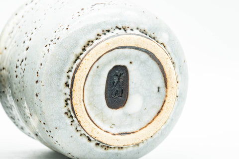 Japanese Teacups - Pair of Blue Shino Glazed Mino-yaki Yunomi - 170ml