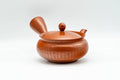 Tezumi — Japanese Kyusu - Collared Kanji Tokoname-yaki Debeso Teapot - 230ml — three-quarter view