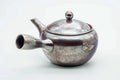 Front view of the large banko kyusu showing the spout, lid on.