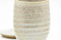 Japanese Teacup - Speckled Olive Green Spiraling Lidded Yunomi - 125ml - Tezumi