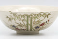 Tezumi — Japanese Matcha Bowl - Bamboo Decorated Kyo-yaki Summer Chawan - 150ml — tipped to show the interior