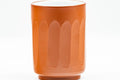 Japanese Teacup - Carved Red Shudei White Inner-Glazed Tokoname-yaki Yunomi - 150ml - front straight-on view