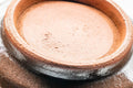 Japanese Matcha Bowl - Blue Grass White Hakeme Chawan - 250ml - close-up of the unglazed foot ring at the base