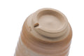 Tezumi — Japanese Teacup - Beige Milky White Hagi-yaki Yunomi - 150ml — inverted showing the foot ring