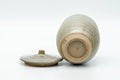 Japanese Teacup - Speckled Olive Green Spiraling Lidded Yunomi - 125ml - Tezumi