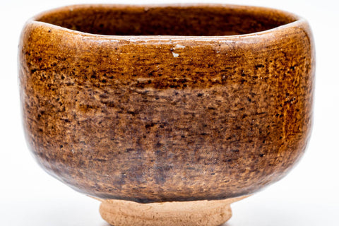 Japanese Matcha Bowl - 宗楽窯 Souraku Kiln - Caramel Candy Glazed Raku-yaki Chawan - 500ml