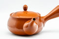 Tezumi — Japanese Kyusu - Bamboo Engraved Tokoname-yaki Mesh Teapot - 350ml — closeup of the decoration