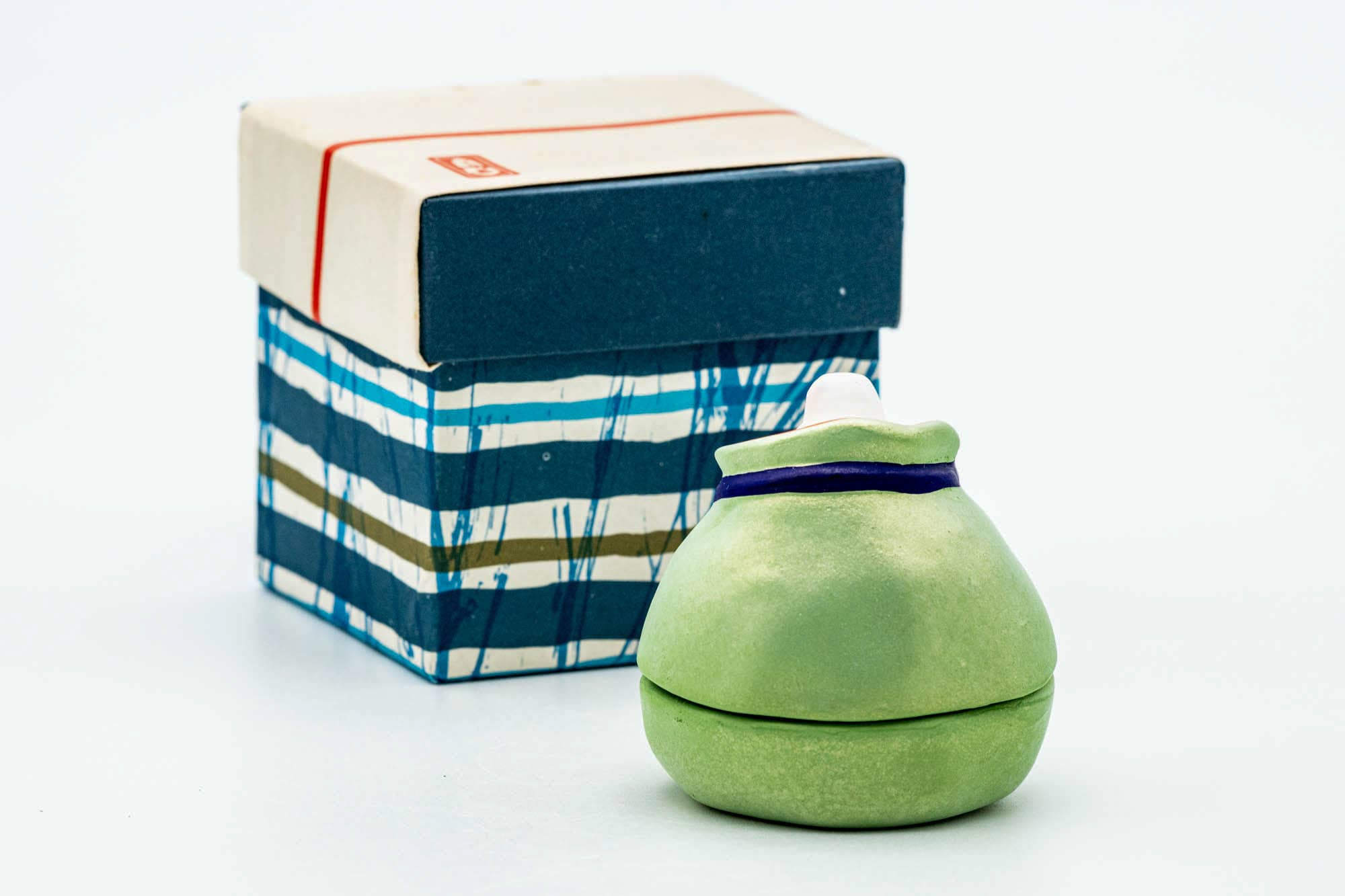 Japanese Kogo - Decorative Green Ceramic Incense Container