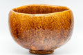 Japanese Matcha Bowl - 香野壮明 Kano Takeaki - Orange Candy Glazed Raku-gata Ohi-yaki Chawan with Wooden Box - 350ml - Tezumi