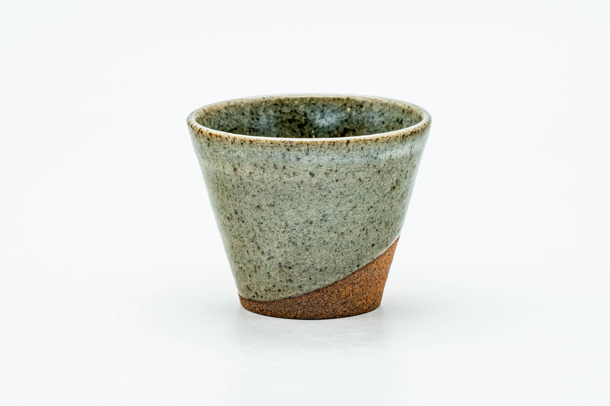 Japanese Teacup - Green Speckled Yunomi - 75ml