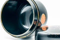Japanese Natsume - Chrysanthemum Floral Black Lacquer Matcha Tea Caddy - 100ml - close-up of the open interior