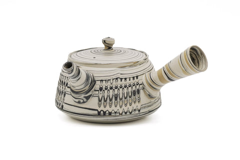 Trapezoidal Nerikomi Tokoname Teapot - 260ml