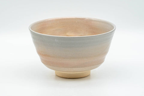 Japanese Matcha Bowl - Abstract Beige Pink Glazed Kyo-yaki Chawan - 300ml - Tezumi