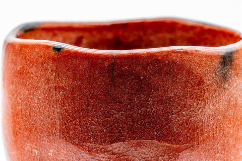 Japanese Matcha Bowl - 松楽窯 Shoraku Kiln - Aka-raku Winter Chawan - 200ml