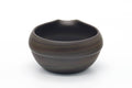Tezumi — Japanese Katakuchi - Dark Green Nerikomi Handleless Yuzamashi - 205ml — top-down view of the interior