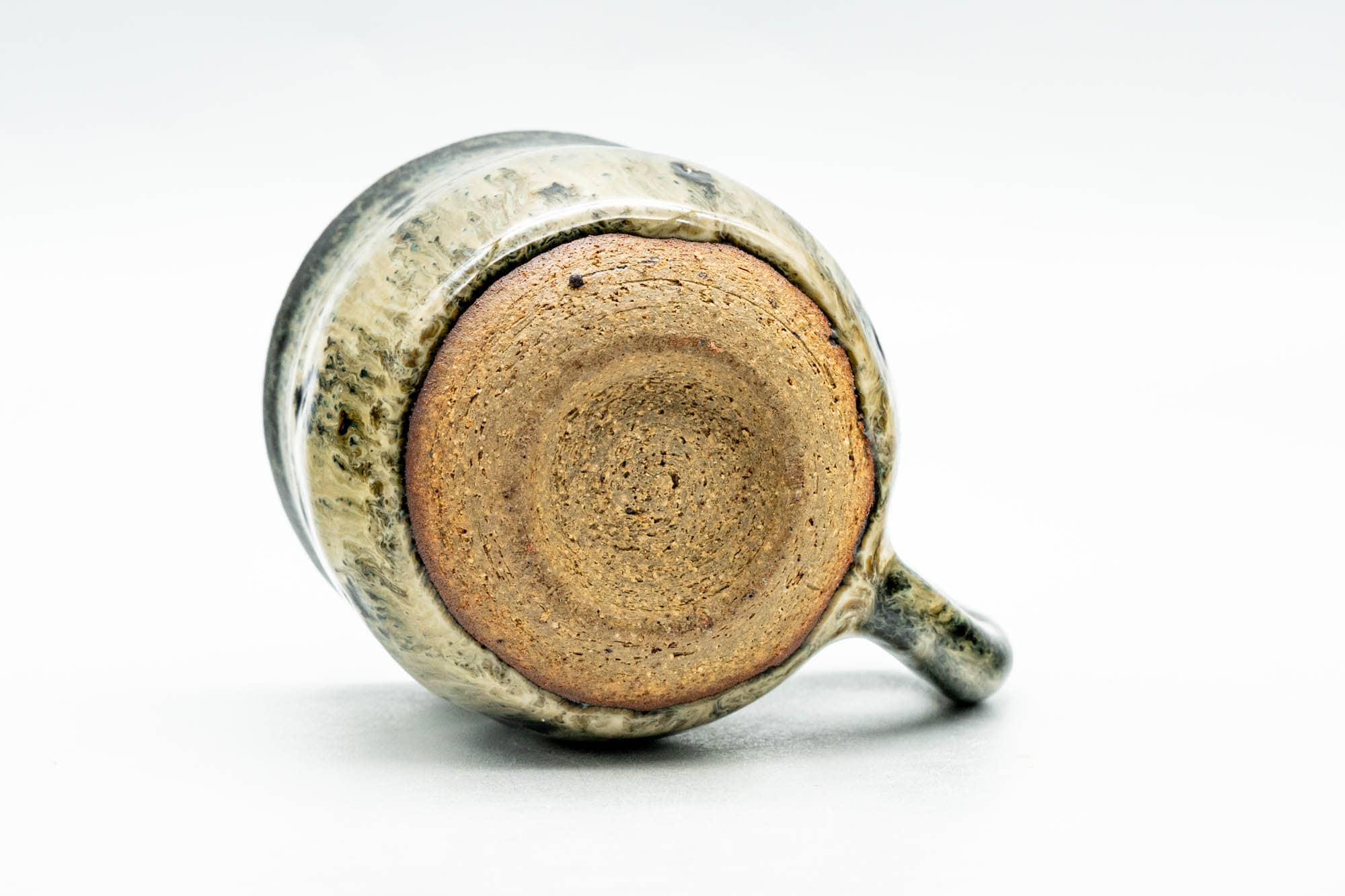 Japanese Teacup - Beige Hare's Fur Drip-Glazed Ushirode Yunomi - 90ml