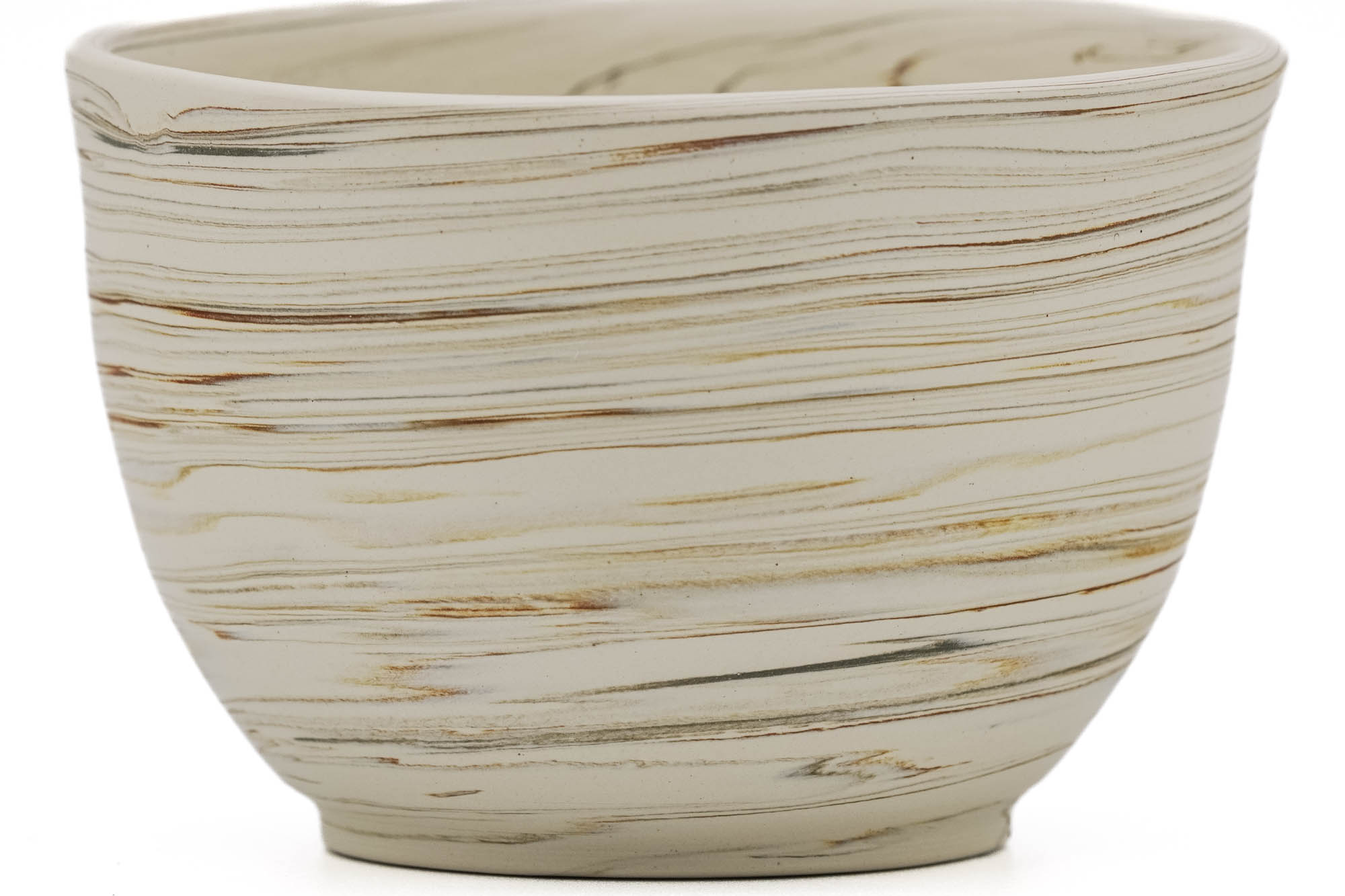 White Yellow Nerikomi Tokoname Teacup - Thumbnail 4