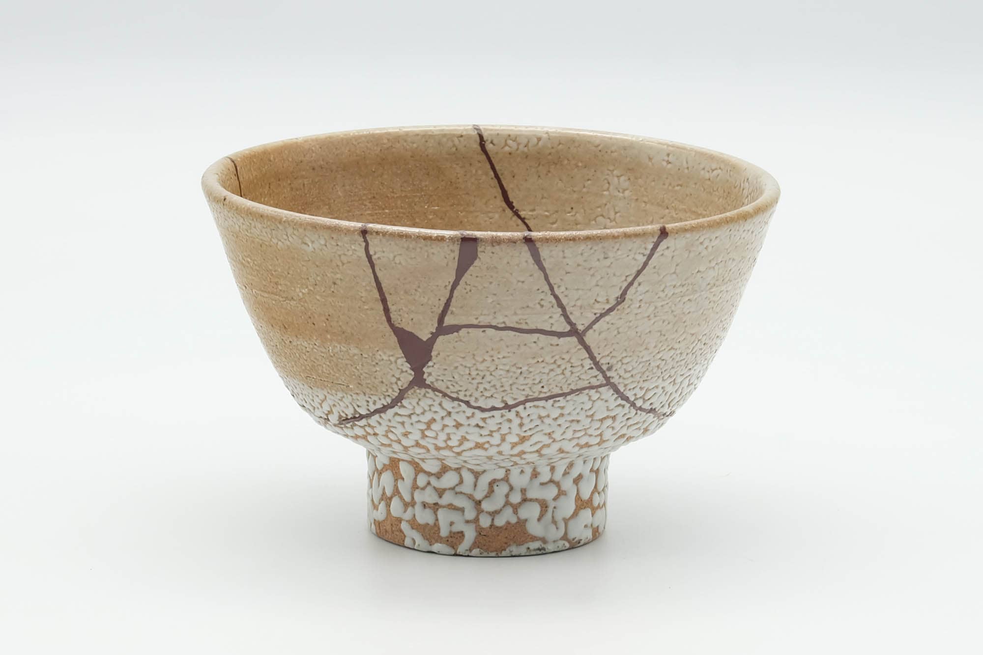 Japanese Matcha Bowl - Kintsugi Kairagi Glazed O-ido Chawan - 300ml