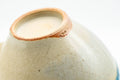 Tezumi — Japanese Teacup - Blue Drip-Glazed Agano-yaki Ushirode Yunomi - 140ml — inverted showing the foot ring