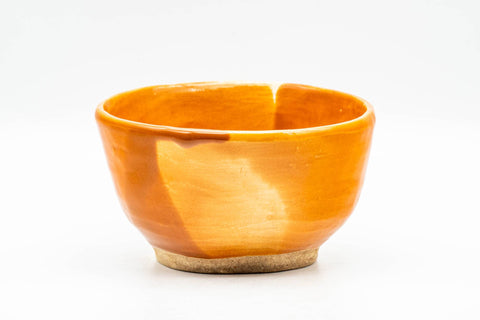 Japanese Matcha Bowl - Abstract Orange Glazed Chawan - 200ml